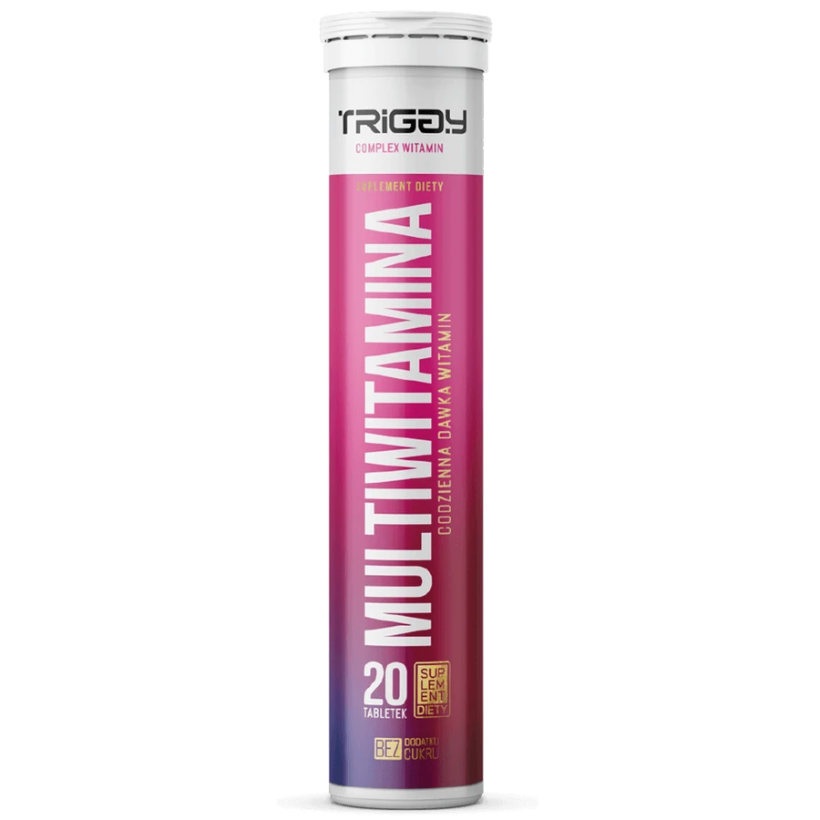 Set Triggy Multivitamin, goût fraise, 2 x 20 comprimés effervescents + shaker, 700 ml gratis