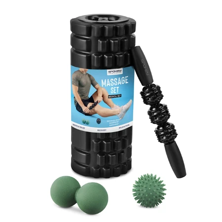 Spokey Mixroll, rodillo de masaje con accesorios, 1 pieza