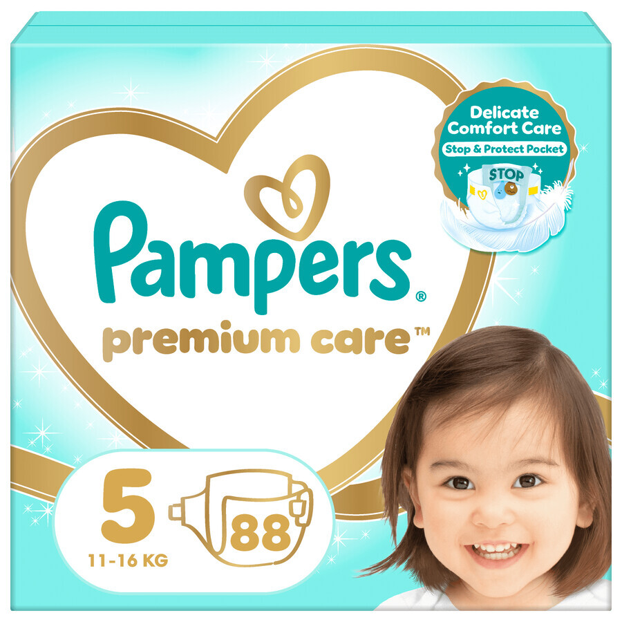Pampers Premium Care set, luiers maat 5, 11-16 kg, 2 x 88 stuks
