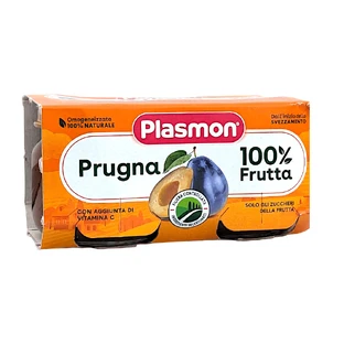 Puré de ciruelas, 2x80 g, Plasmon