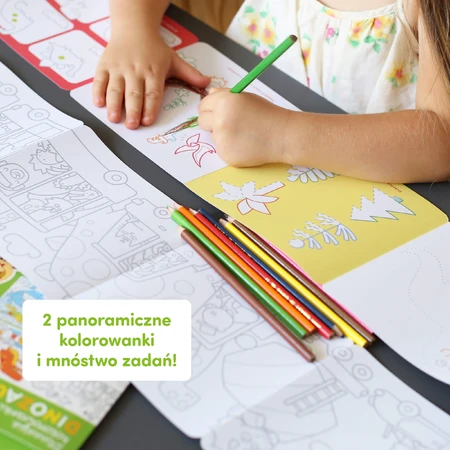 CzuCzu Long livre de coloriage Dinosaures, 2 livres pour enfants, à partir de 4 ans
