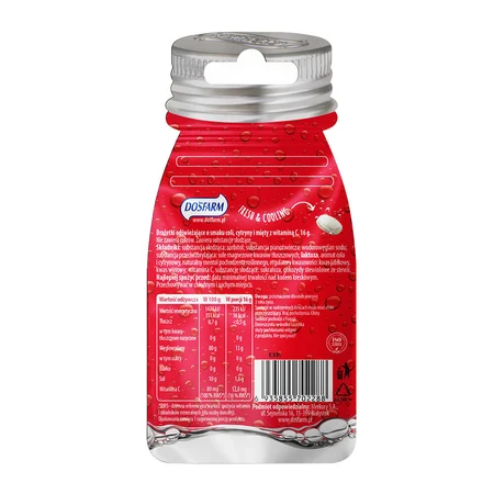 Dosfarm Dragees refrescantes con vitamina C, cola, limón y sabor a menta, 16 g