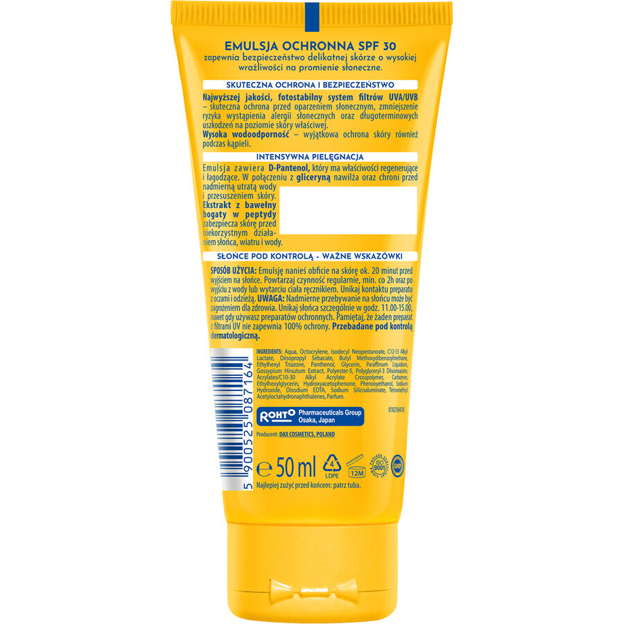 DAX Sun, émulsion protectrice, visage et corps, SPF 30, 50 ml