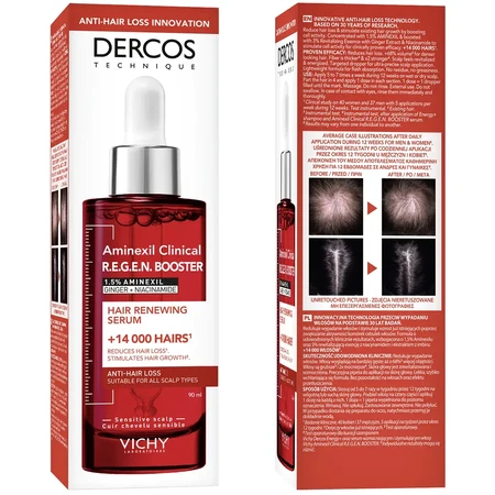 Vichy Dercos Aminexil Clinical Booster, suero capilar, 90 ml