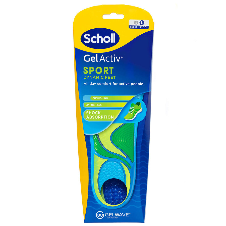 Scholl GelActiv, schoenzolen, sport, maat L 40-46,5, 2 stuks