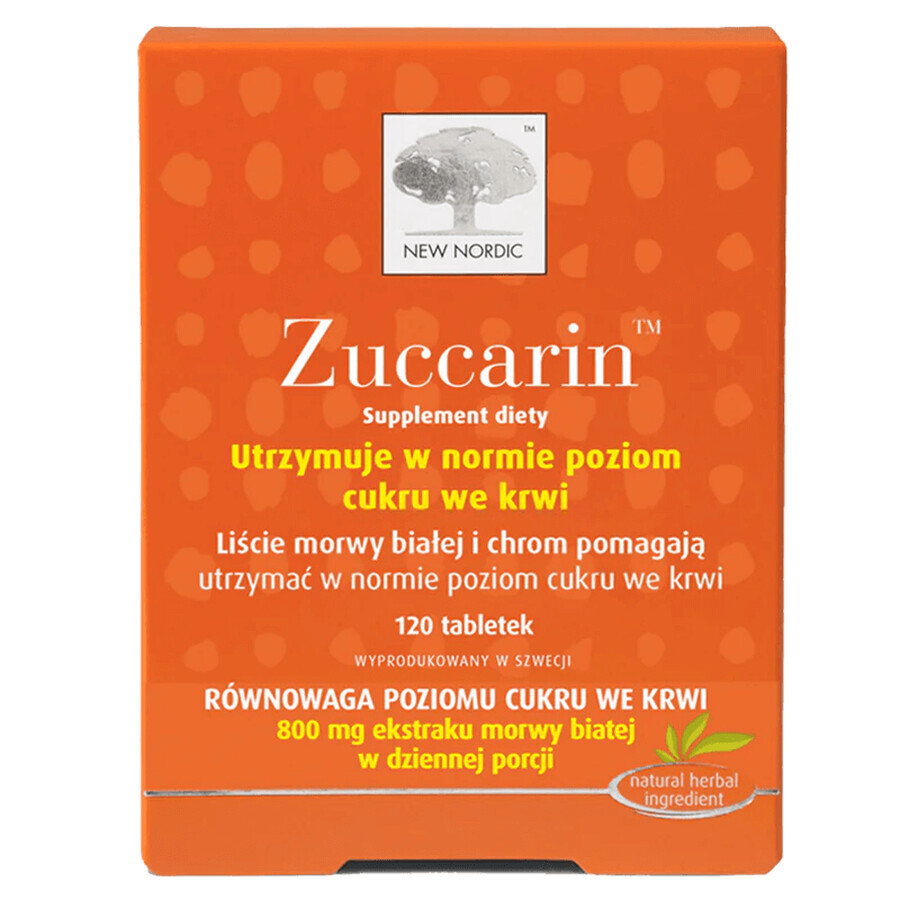 Zuccarin set, white mulberry, 2 x 120 tablets + bottle with medicine drawers free of charge