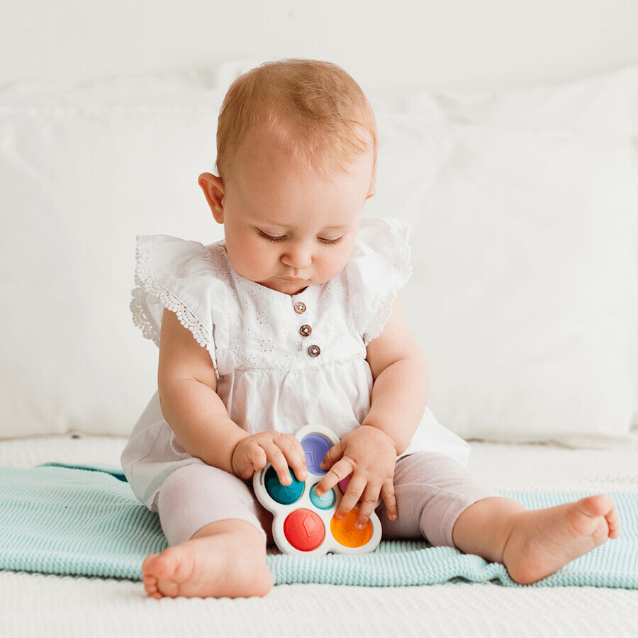 Dumel GiliGums, jouet sensoriel, Coloured Shapes Pop It, à partir de 3 mois, 1 pièce
