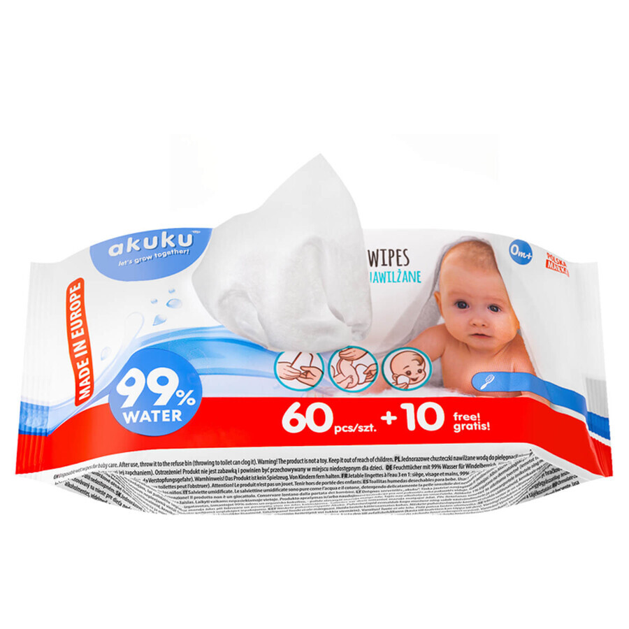 Acupuncture set, water-moistened wipes, A0031, from birth, 4 x 70 pieces