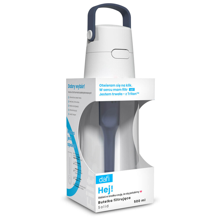 Dafi Solid, Filterflasche, Denim, 0,5 l + Wasserfilter, 1 Stück