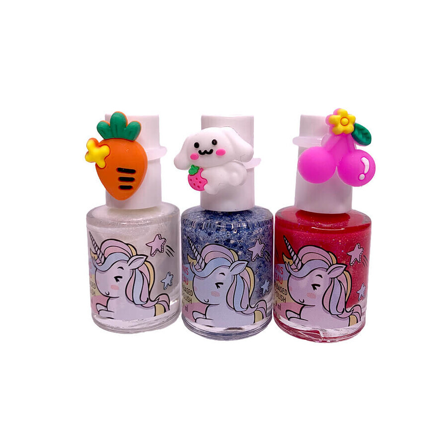 Smalto per unghie per bambini Unicorno, 3 colori, Take Care