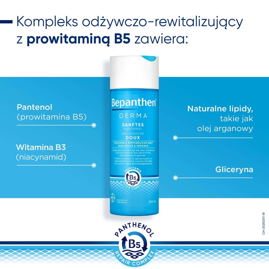Bepanthen Derma, gel douche, 200 ml