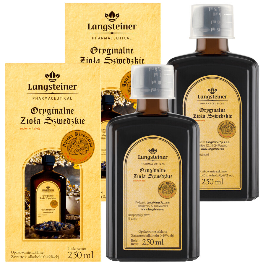 Set Langsteiner Original Swedish Herbs, 2 x 250 ml