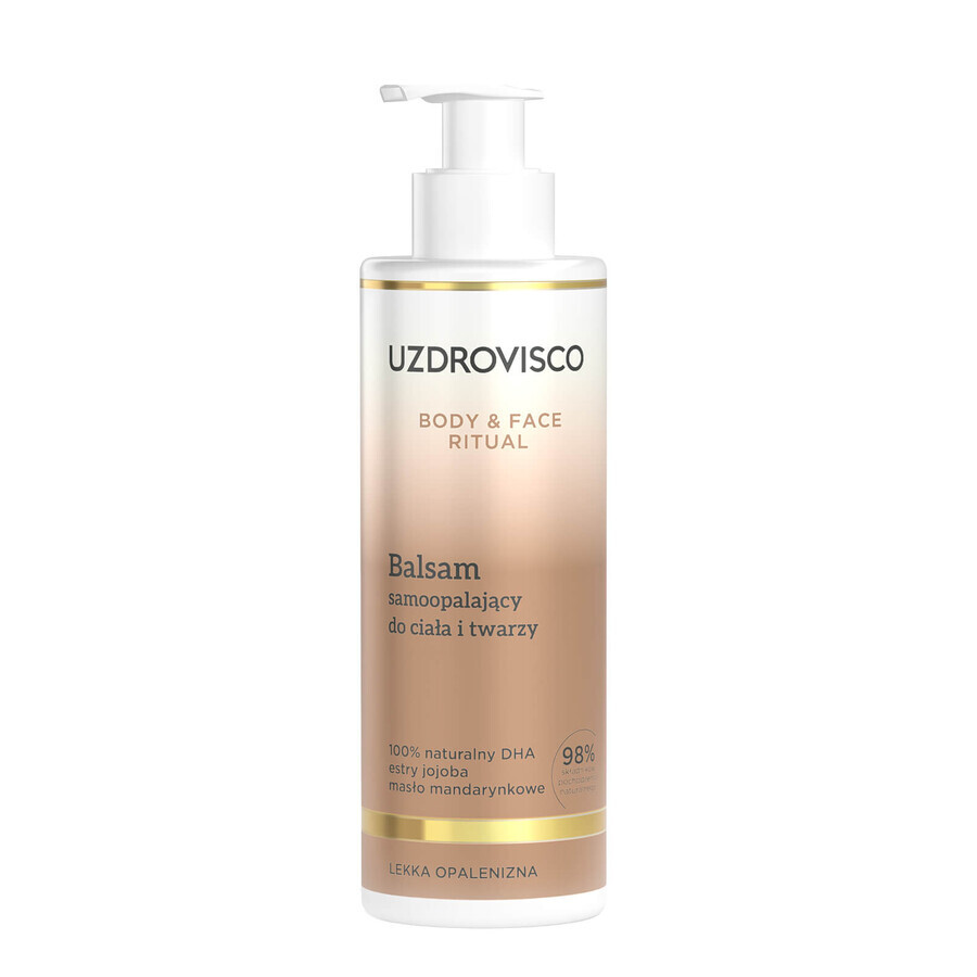 Uzdrovisco Body&Face Ritual, lotion autobronzante, pour le corps et le visage, 200 ml