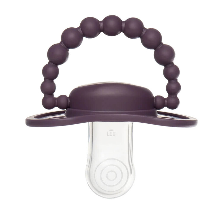 Luu Kids, succhietto, posizionamento, silicone, Sweet Plum, da 6 mesi, 1 pezzo