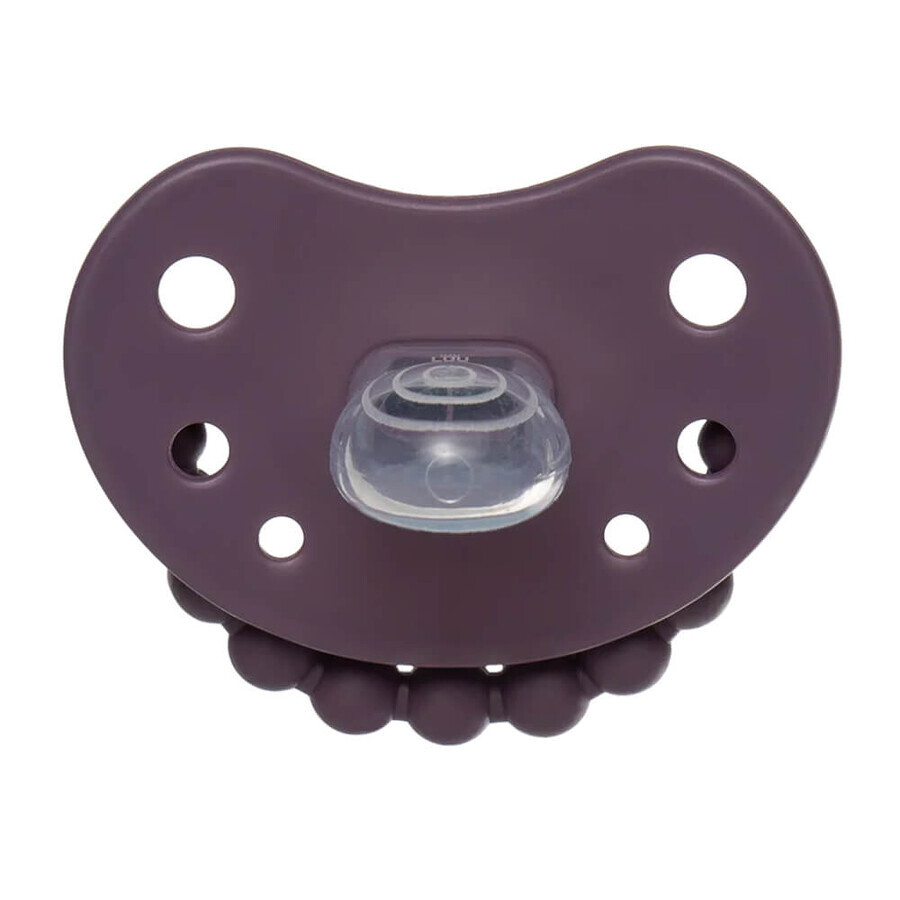 Luu Kids, succhietto, posizionamento, silicone, Sweet Plum, da 6 mesi, 1 pezzo