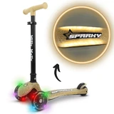Scooter plegable LED con plataforma iluminada Sparky, + 3 años, Champagn, Milly Mally