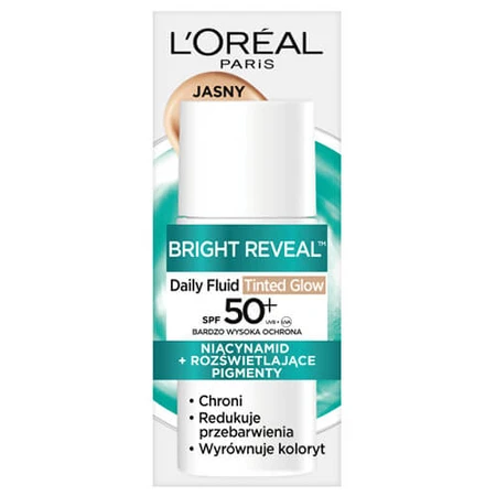 L'Oreal Bright Reveal Daily, Farbfluid, getönter Glow, SPF 50+, 50 ml