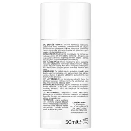 L'Oreal Bright Reveal Daily, Farbfluid, getönter Glow, SPF 50+, 50 ml