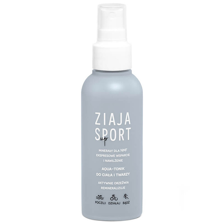 Ziaja Sport Up, aqua tonic pentru corp și față, spray, 120 ml