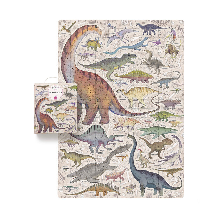 CzuCzu Puzzlove Dinosaures, puzzles pour enfants, à partir de 7 ans, 200 éléments