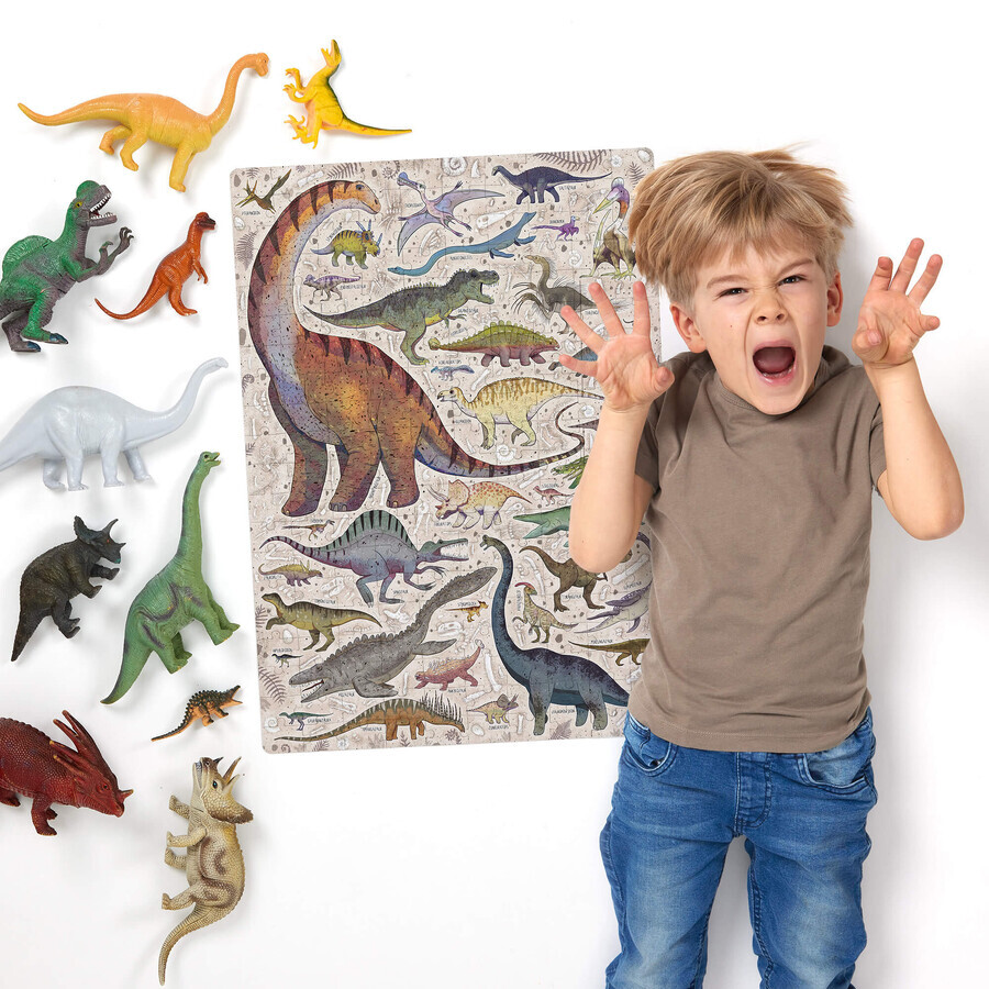 CzuCzu Puzzlove Dinosaures, puzzles pour enfants, à partir de 7 ans, 200 éléments