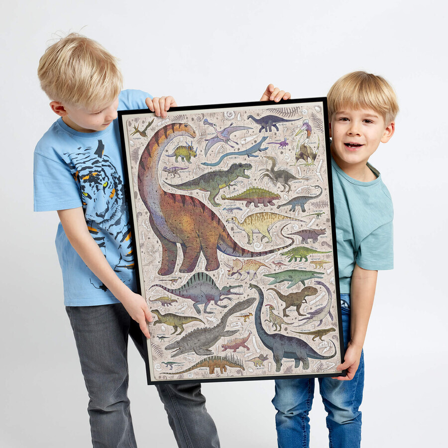 CzuCzu Puzzlove Dinosaures, puzzles pour enfants, à partir de 7 ans, 200 éléments