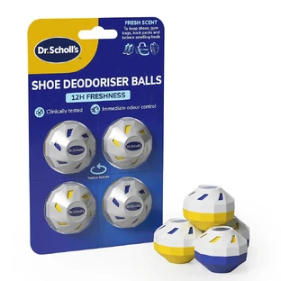 Scholl's, boules désodorisantes pour chaussures, 4 pièces
