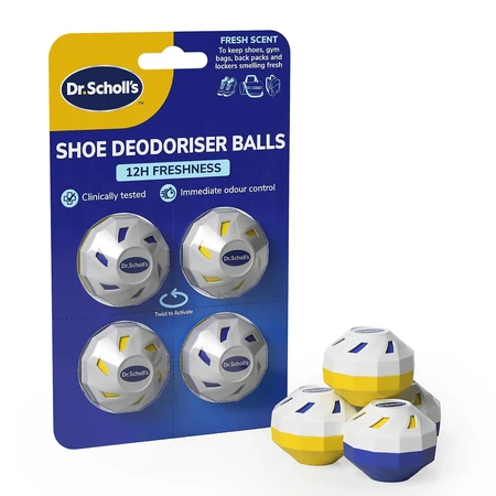 Scholl's, boules désodorisantes pour chaussures, 4 pièces