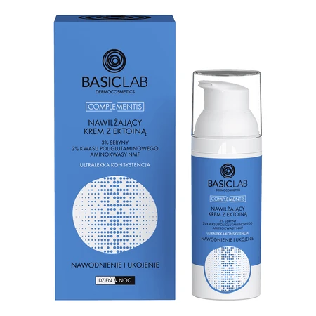 BasicLab Complementis, vochtinbrengende crème met ectoïne, hydraterend en verzachtend, ultralichte textuur, 50 ml