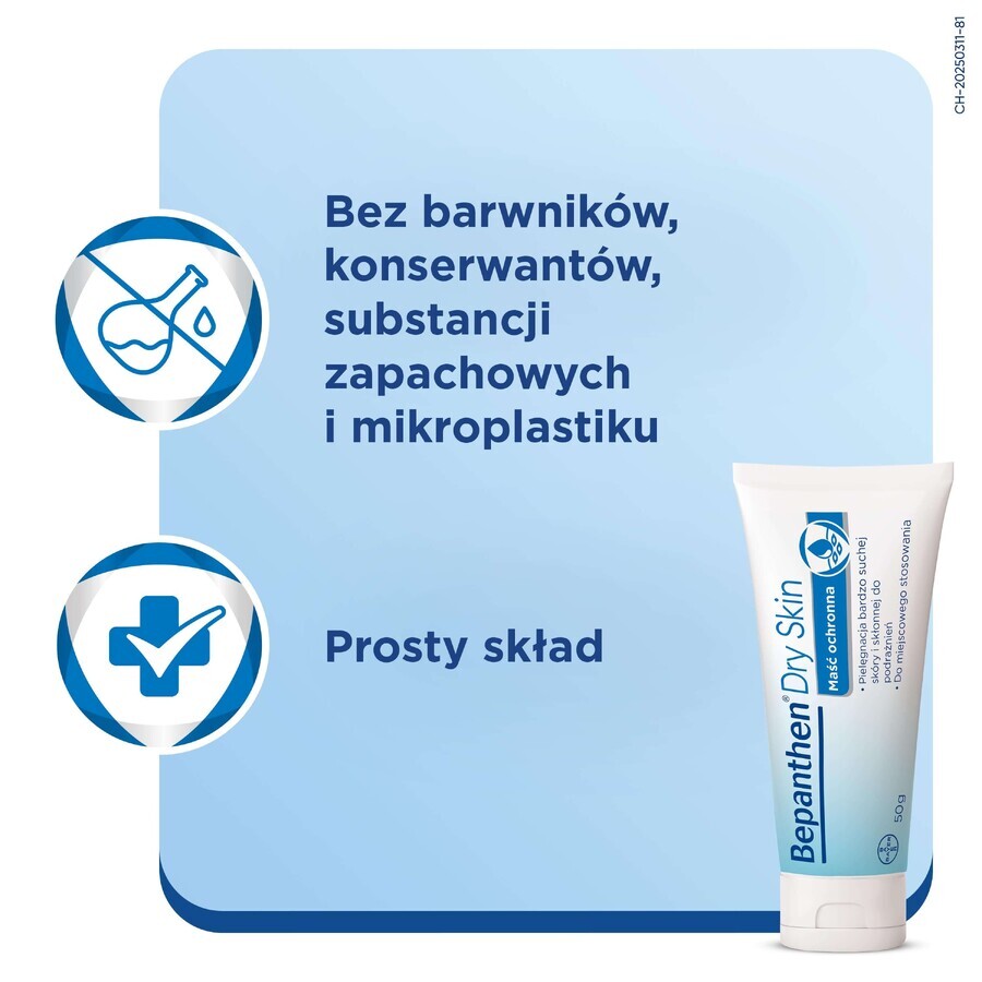 Bepanthen Dry Skin, protective ointment, very dry and irritable skin, 50 g