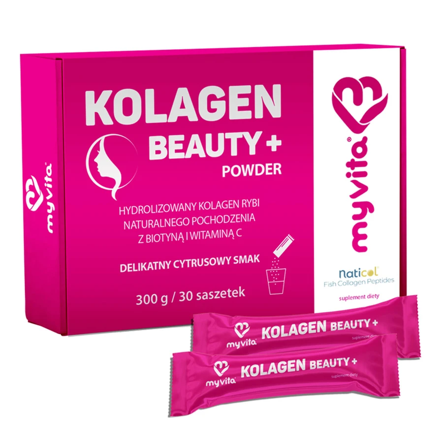 MyVita Kolagen Beauty+, citrussmaak, 10 g x 30 sachets
