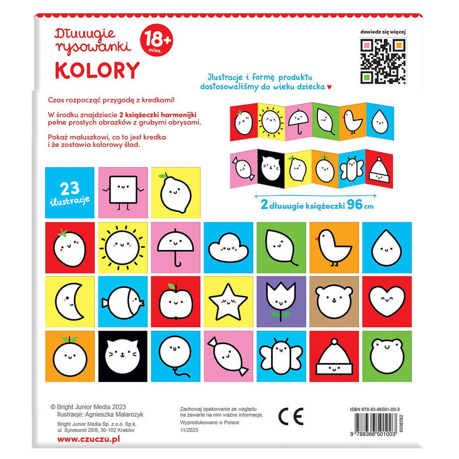 CzuCzu Long Drawing Books Grab My Crayon Colours, 2 Bücher für Kinder, ab 18 Monaten