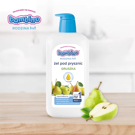 Bambino Family, gel de ducha, pera, 1l