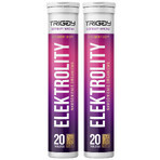 Triggy Electrolytes set, grapefruit-cranberry flavor, 2 x 20 effervescent tablets