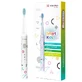 Meriden Smart Kids, brosse à dents sonique pour enfants, blanche, à partir de 5 ans, 1 pièce + embouts de remplacement, 4 pièces