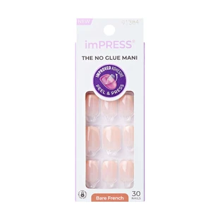 imPRESS Uñas postizas francesas postizas, Heroic, 1 set, Kis