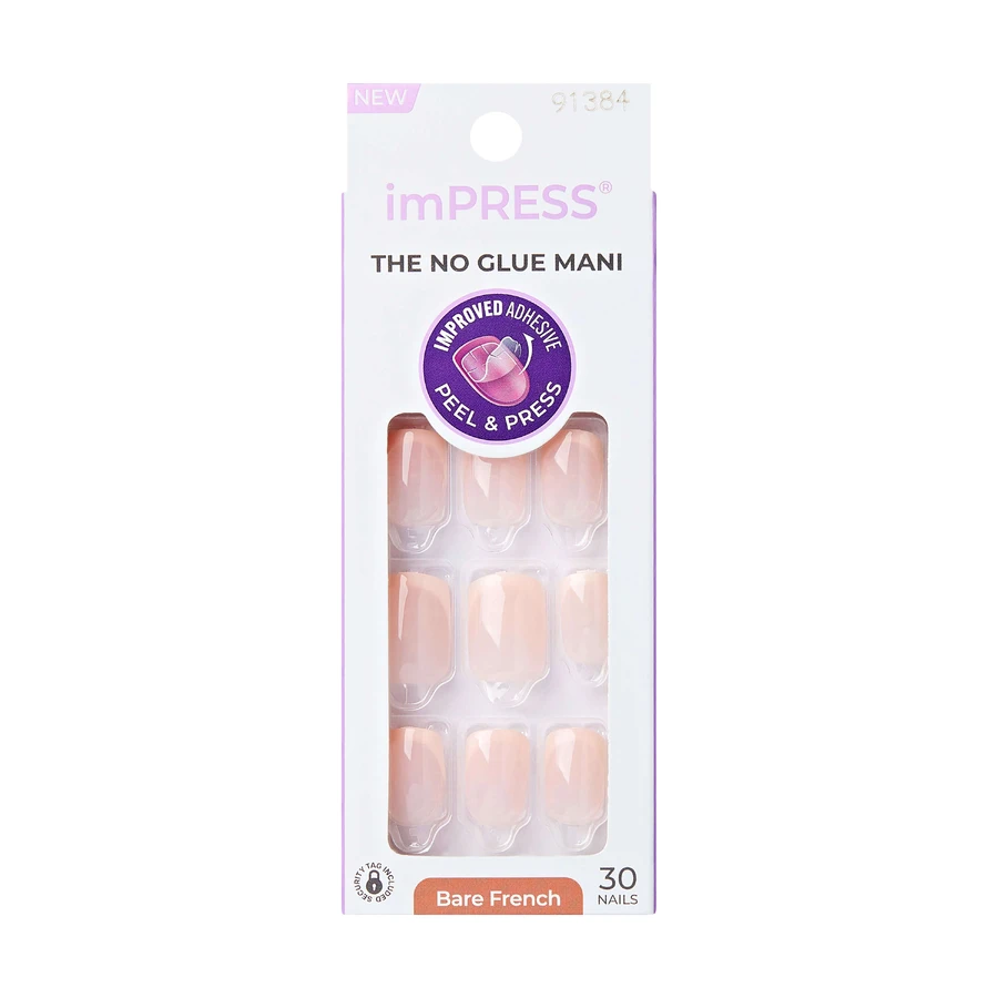 imPRESS Uñas postizas francesas postizas, Heroic, 1 set, Kis