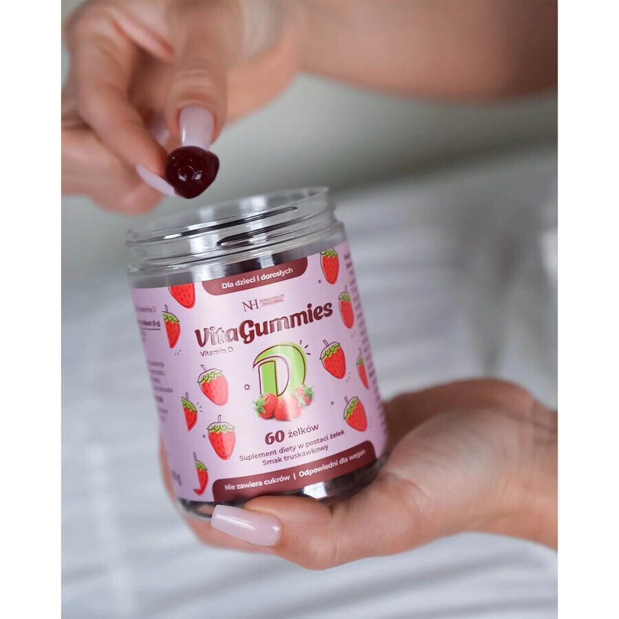 Noble Health VitaGummies Vitamina D, aromă de căpșuni, 60 unități