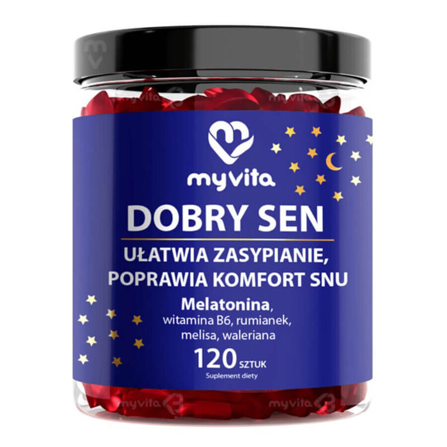 MyVita Good Sleep, gominolas naturales para adultos, 120 unidades