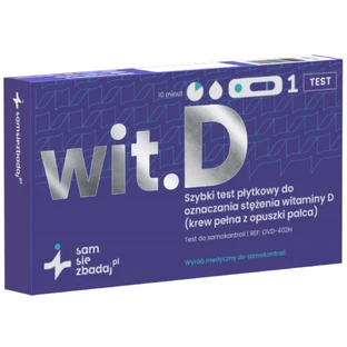 Self-test Vit.D, test rápido para la determinación de la concentración de vitamina D a partir de sangre, plaquetas, 1 unidad