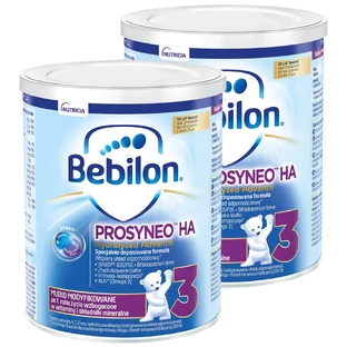 Set Bebilon Prosyneo HA Hydrolyzed Advance 3, lait modifié, après 1 an, 2 x 400 g