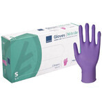 Abena, guantes de nitrilo, no estériles, sin polvo, violeta, talla S, 100 unidades Abena, guantes de nitrilo, no estériles, sin polvo, violeta, talla S, 100 unidades