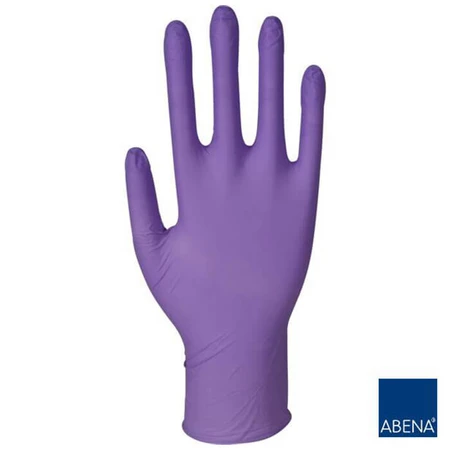 Abena, nitril handschoenen, niet-steriel, poedervrij, paars, maat S, 100 stuks