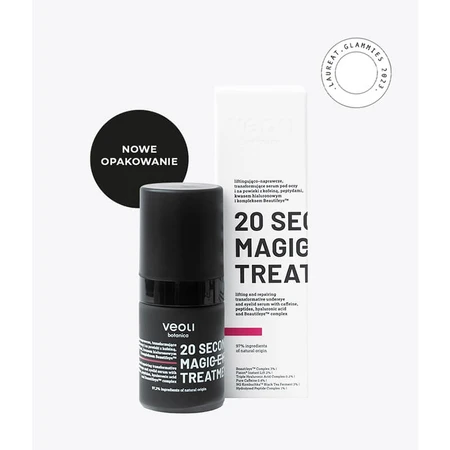 Veoli Botanica 20 Seconds Magic Eye Treatment, liftend en herstellend oog- en ooglid serum, 15 ml