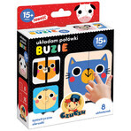 CzuCzu Apilar mitades, puzzle para niños, a partir de 15 meses, Caras, 16 piezas CzuCzu Apilar mitades, puzzle para niños, a partir de 15 meses, Caras, 16 piezas