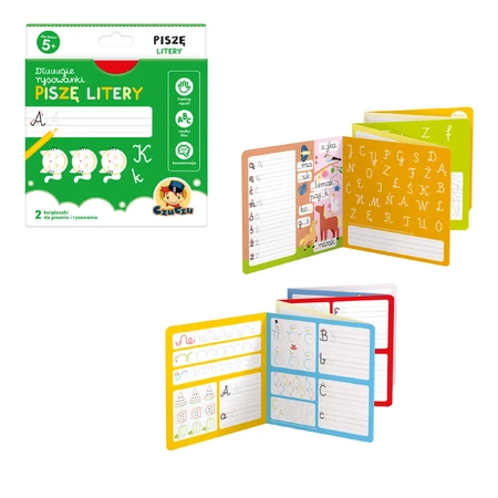CzuCzu Dłuuugie rysowanki Piszę litery, 2 books for children, from 5 years old