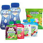 Set Bebilon Advance Pronutra 2, trinkfertige Folgemilch, nach 6 Monaten, 2 x 200 ml + BoboVita Chips, 20 g + Dessert, 4 x 80 g Set Bebilon Advance Pronutra 2, trinkfertige Folgemilch, nach 6 Monaten, 2 x 200 ml + BoboVita Chips, 20 g + Dessert, 4 x 80 g