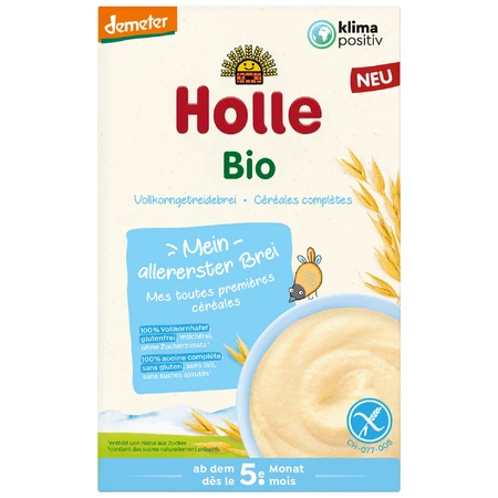 Holle Haferflockenbrei Bio, milchfrei, glutenfrei, ab 5 Monaten, 250 g