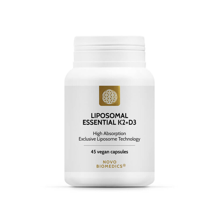 Liposomal Essential K2+D3, 45 gélules, Novo Biomedics