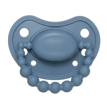 Luu Kids, pacifier, positioning, silicone, Cloudy Blue, from 6 months, 1 piece